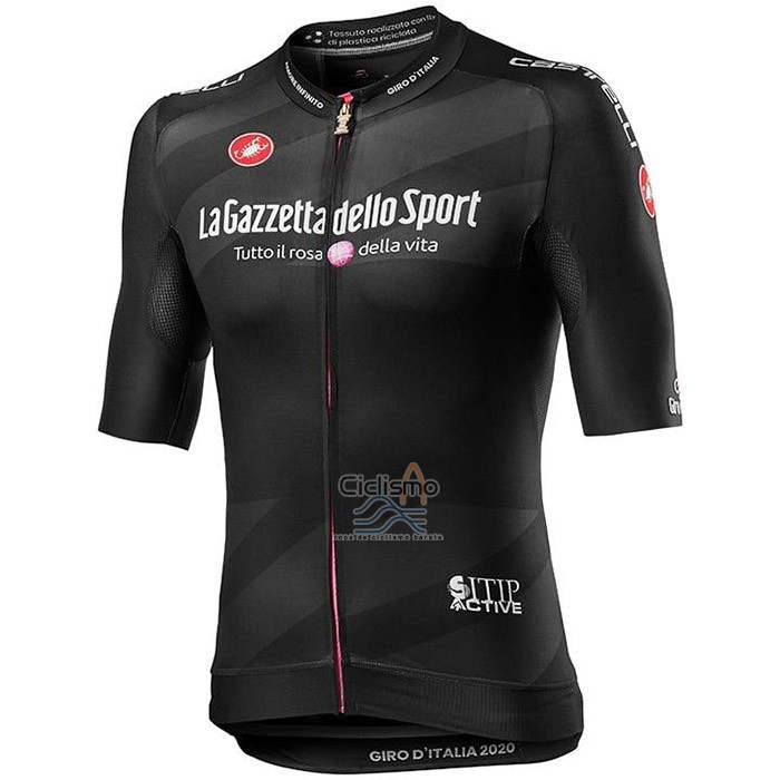 Giro d'Italia Ropa Ciclismo Culotte Corto 2020 Hombre Mangas Cortas Negro